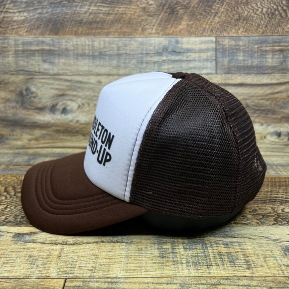 Pendleton Round Up Rodeo Mens Trucker Hat Brown Snapback Oregon Western Cowboy - Picture 4 of 8